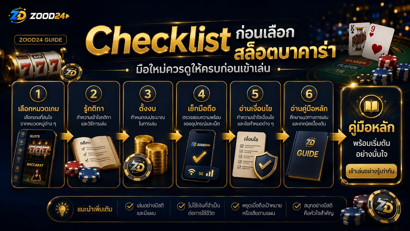Checklist ก่อนเลือกสล็อตบาคาร่า