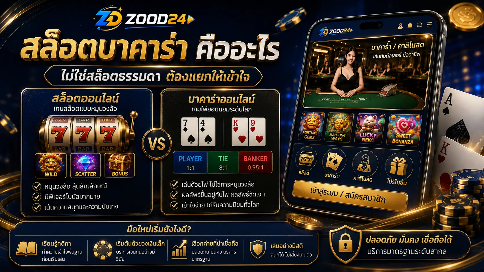สล็อตบาคาร่า ZOOD24 คืออะไร ไม่ใช่สล็อตธรรมดา ต้องแยกให้เข้าใจ