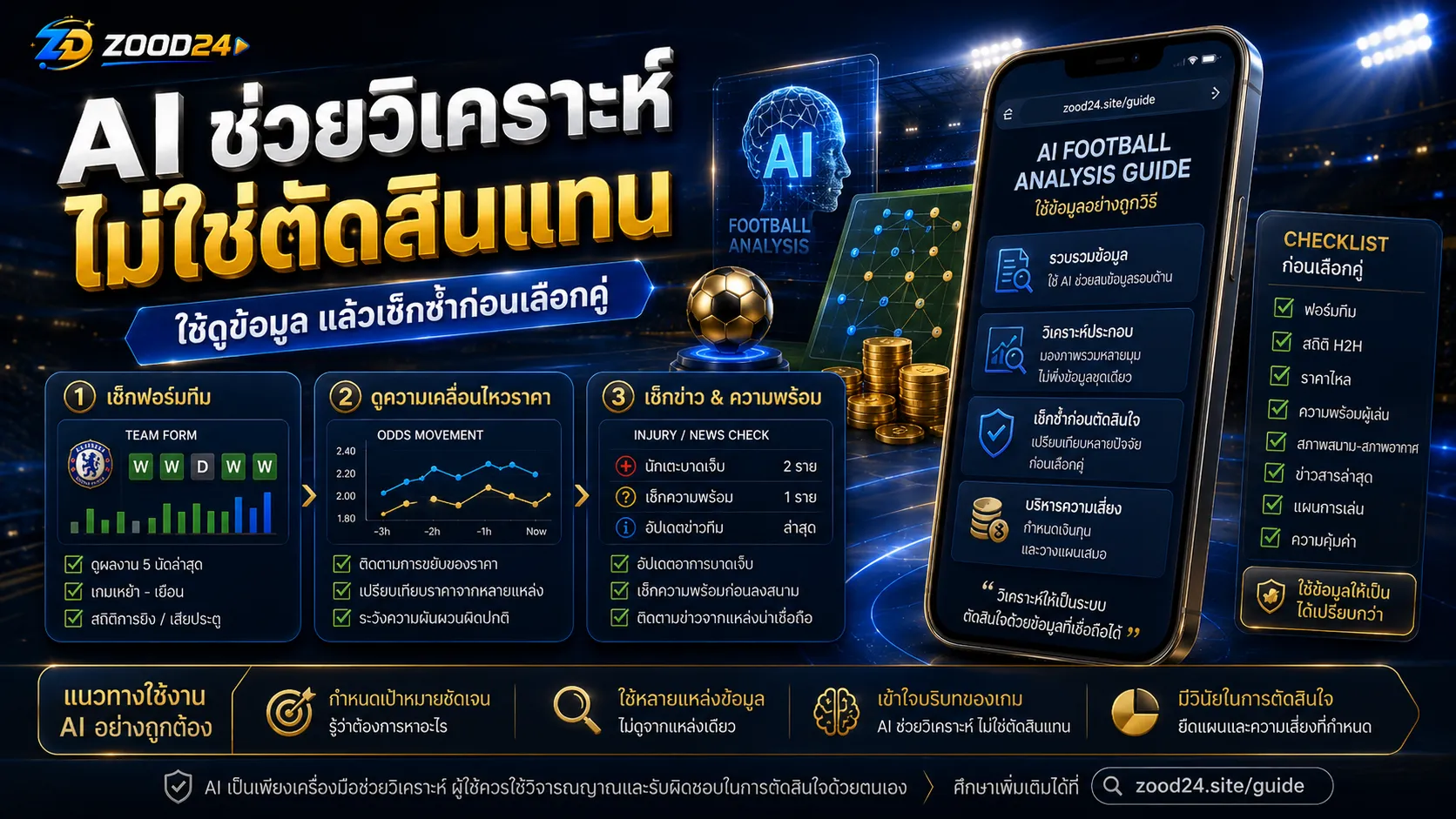 AI ช่วยวิเคราะห์ ไม่ใช่ตัดสินแทน ใช้ดูข้อมูลแล้วเช็กซ้ำก่อนเลือกคู่