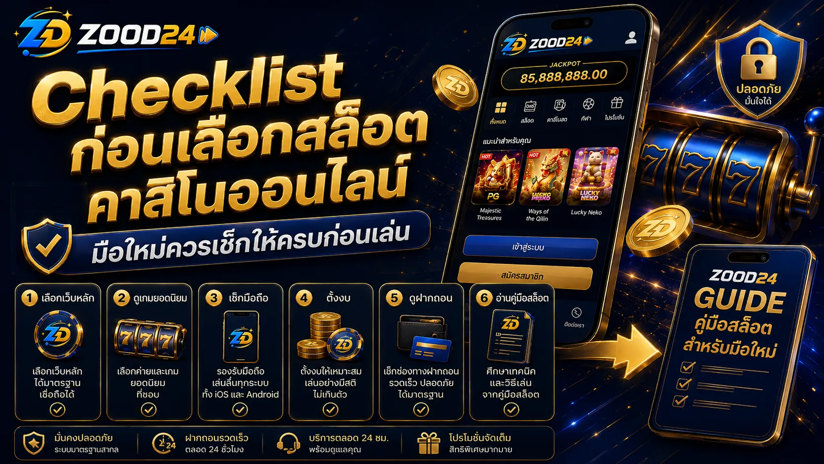 Checklist ก่อนเลือกสล็อตคาสิโนออนไลน์