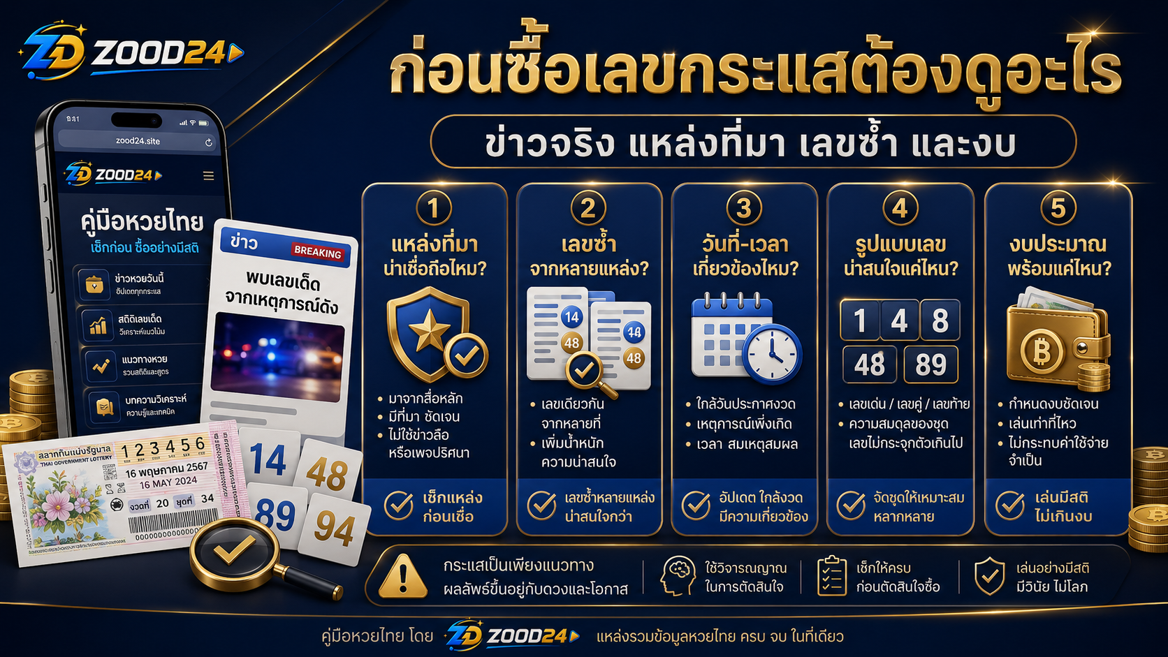 เปรียบเทียบเลขข่าว เลขกระแส สถิติย้อนหลัง สูตรหวย และงบก่อนซื้อหวยไทย