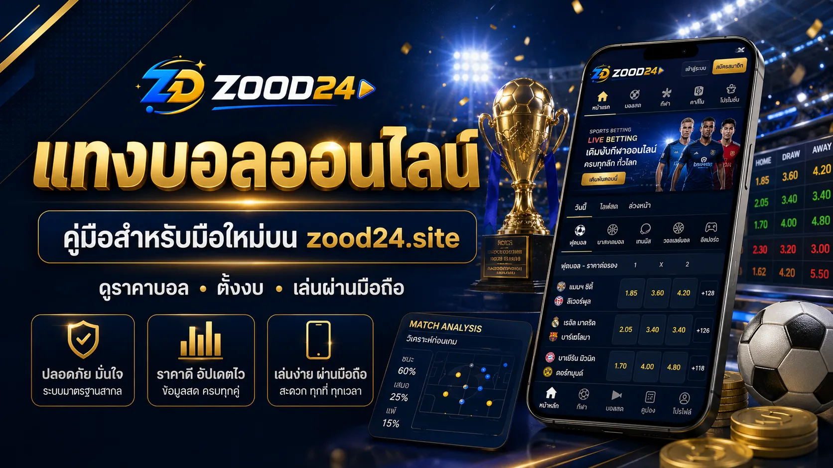 แทงบอลออนไลน์ คู่มือสำหรับมือใหม่บน zood24.site