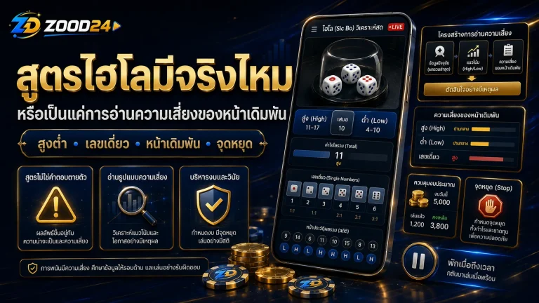 สูตรไฮโล Sic Bo มีจริงไหม หรือเป็นแค่การอ่านความเสี่ยงของหน้าเดิมพัน