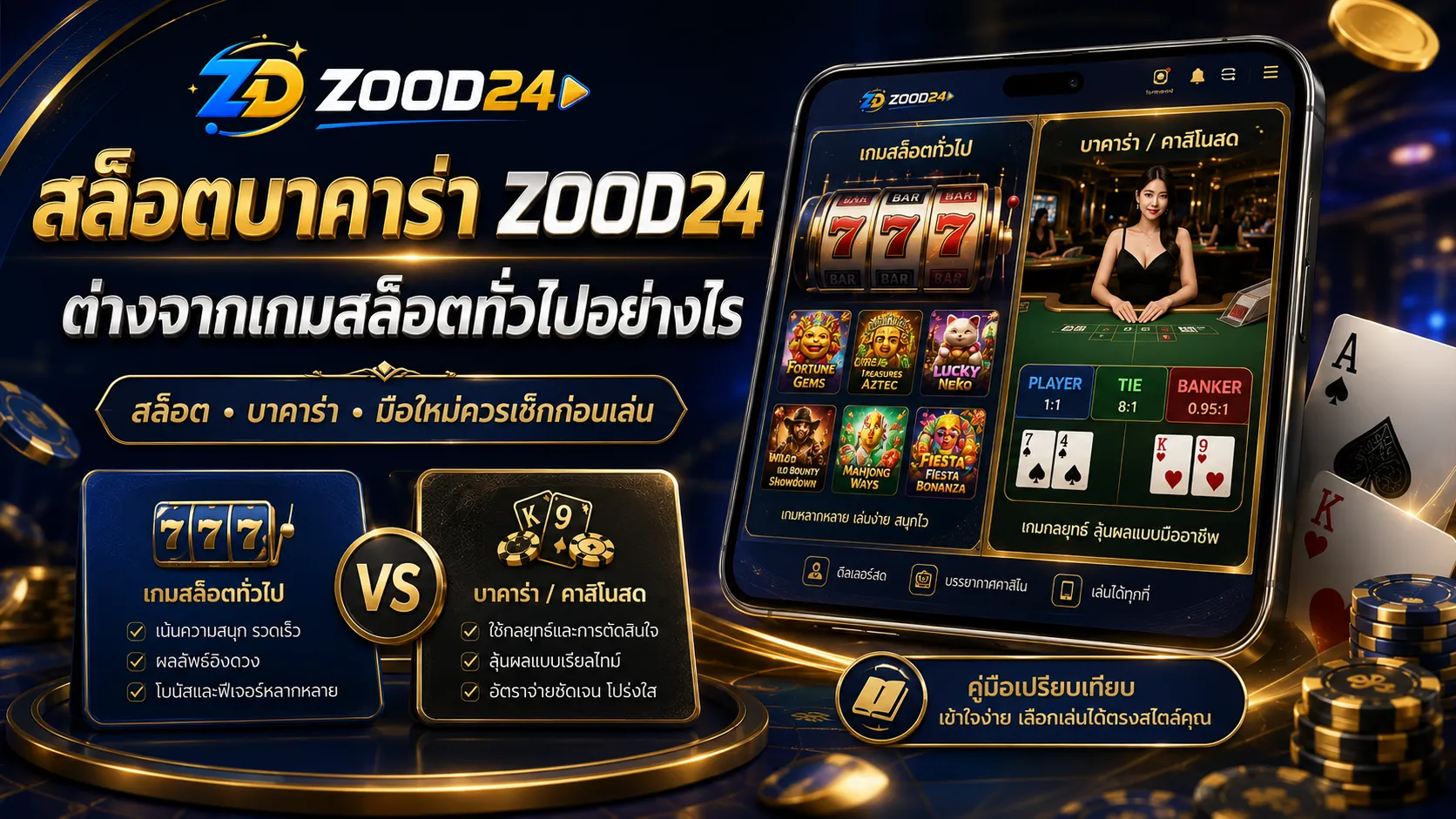 สล็อตบาคาร่า ZOOD24 คืออะไร ต่างจากเกมสล็อตทั่วไปอย่างไร