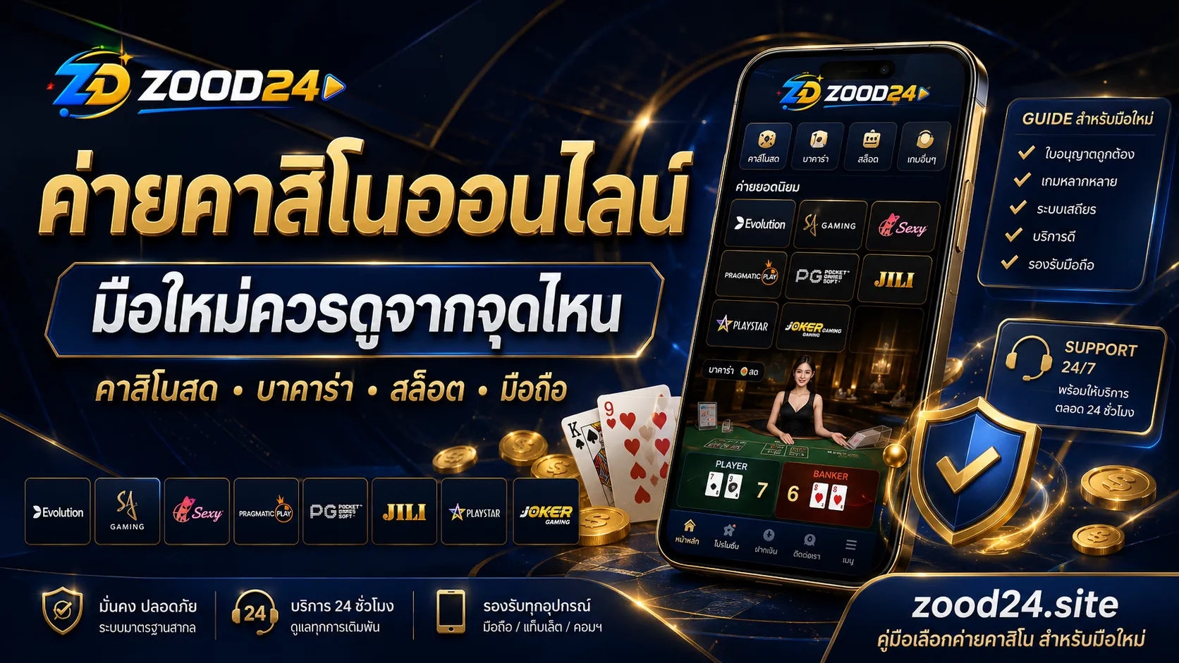 ค่ายคาสิโนออนไลน์ มีอะไรบ้าง มือใหม่ควรดูจากจุดไหน