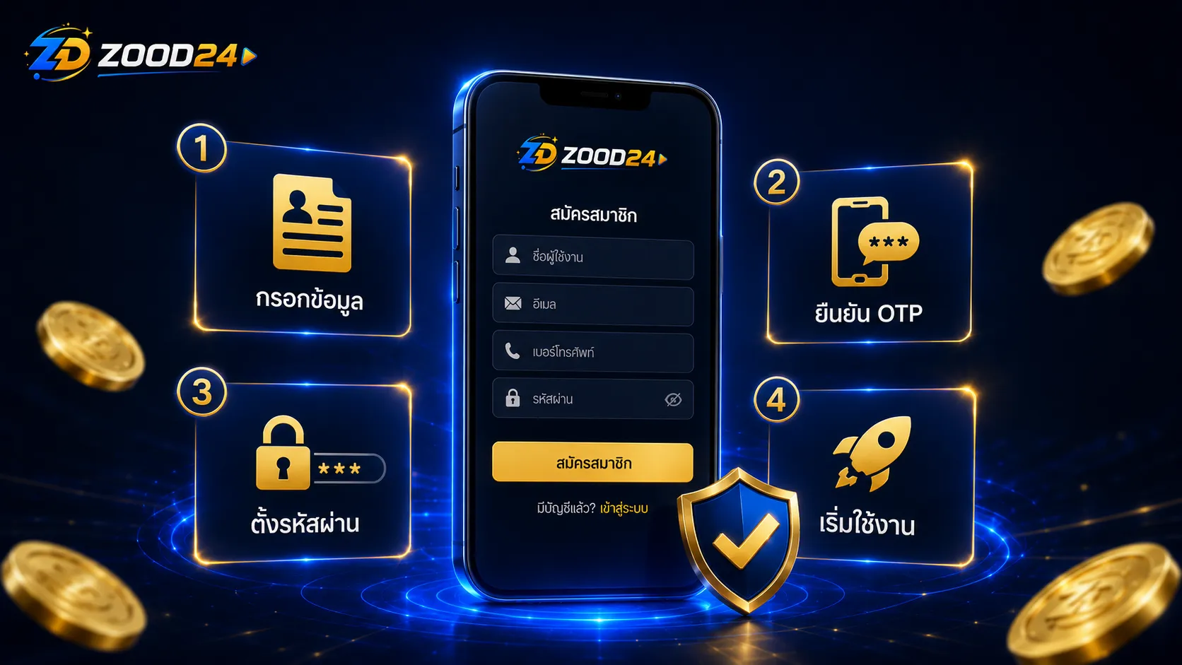 ก่อนสมัคร ZOOD24 ควรตรวจสอบทางเข้าและข้อมูลพื้นฐานก่อนเริ่มใช้งาน