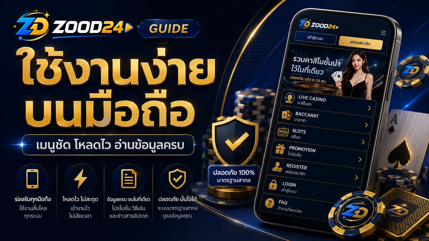 เว็บไซต์คาสิโนออนไลน์ใช้งานง่ายบนมือถือ