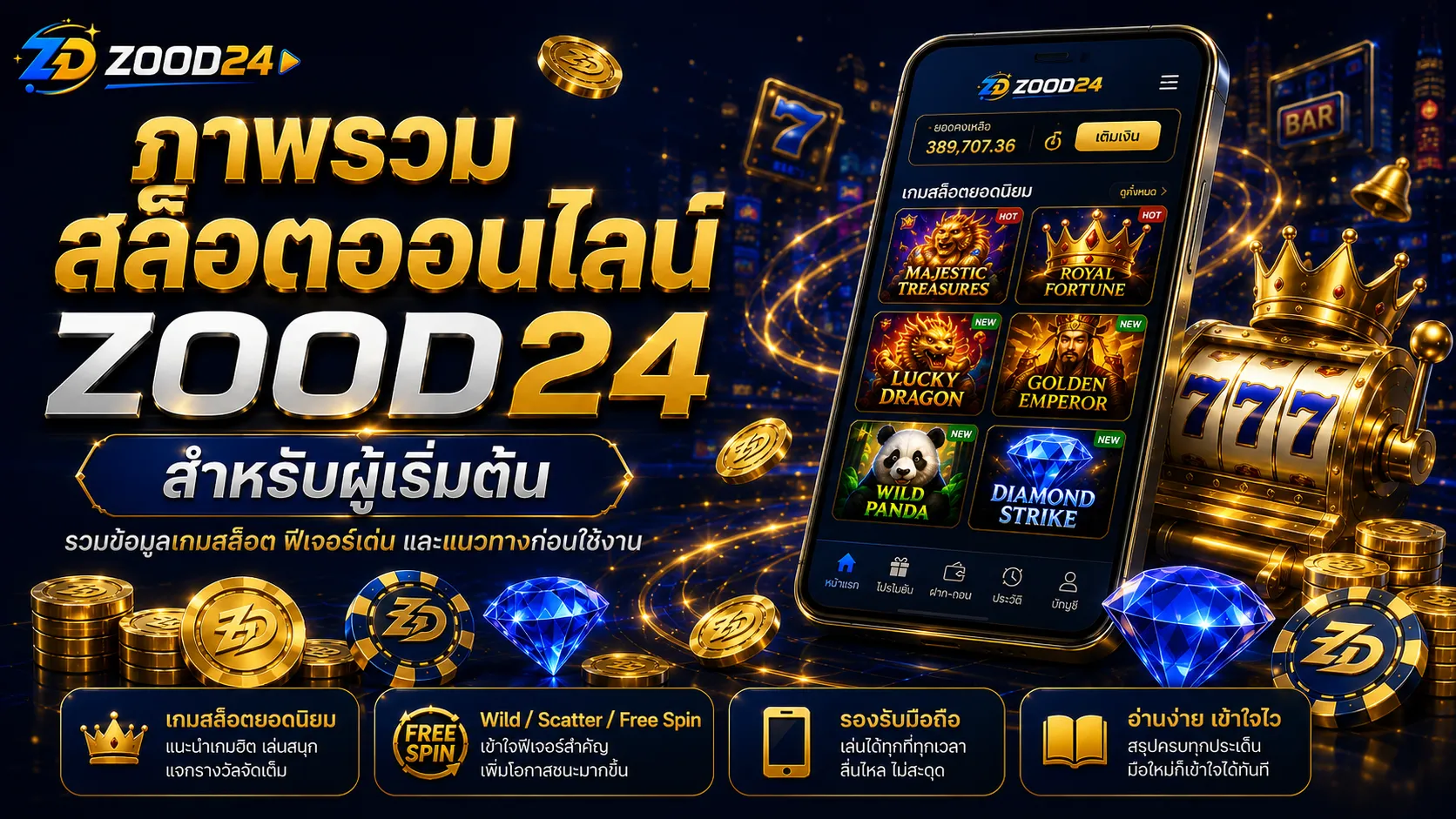 ภาพรวมสล็อต ZOOD24 สำหรับผู้เริ่มต้น