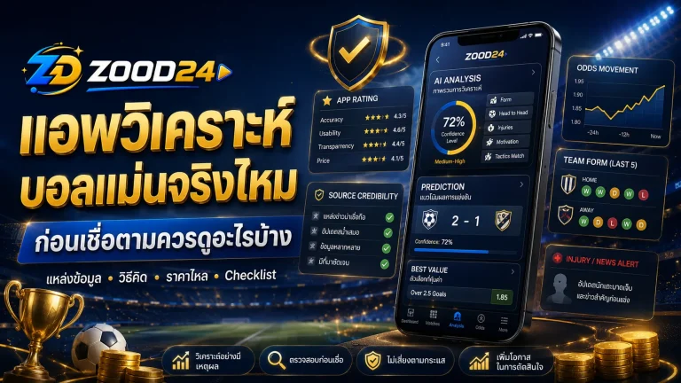 แอพวิเคราะห์บอลแม่นจริงไหม ก่อนเชื่อตามควรดูอะไรบ้าง