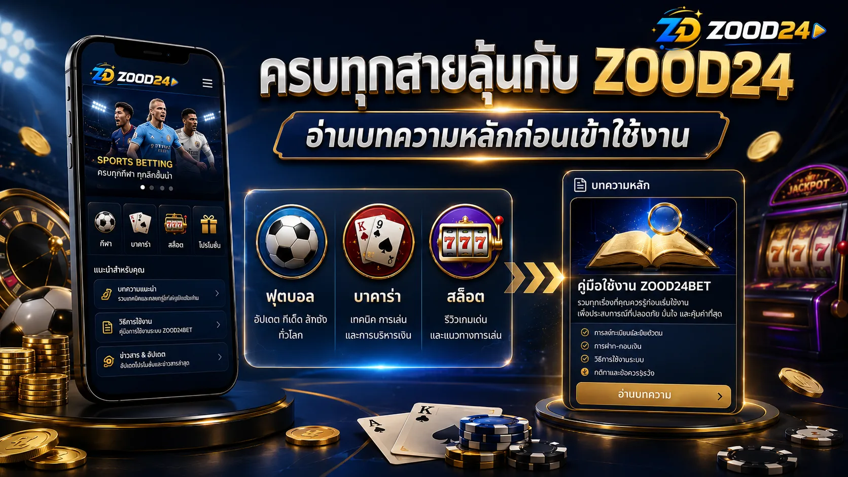 แทงบอล บาคาร่า สล็อต ZOOD24 เลือกเกมให้เหมาะกับสไตล์