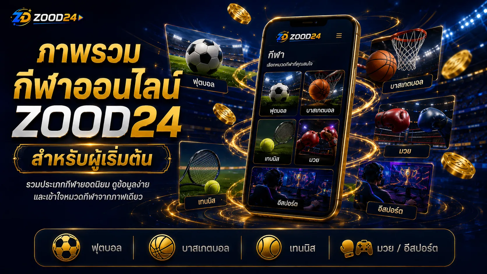 ภาพรวมกีฬาออนไลน์ ZOOD24 สำหรับผู้เริ่มต้น