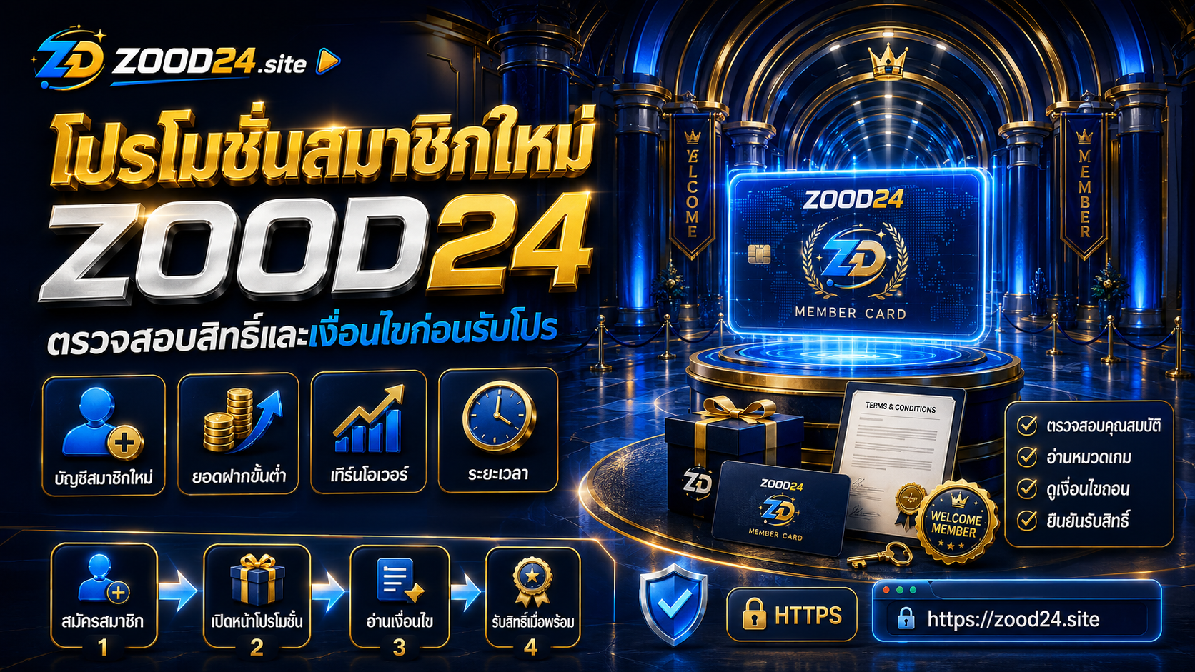 โปรโมชั่นสมาชิกใหม่ ZOOD24 ตรวจสอบสิทธิ์และเงื่อนไขก่อนรับโปร