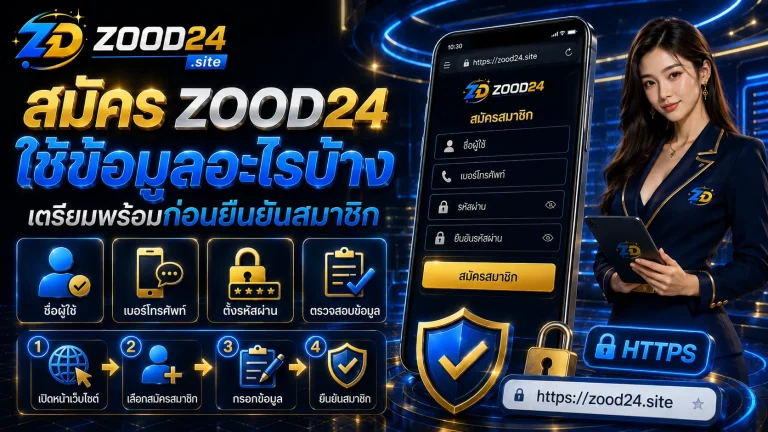 สมัคร ZOOD24 ใช้ข้อมูลอะไรบ้าง เตรียมพร้อมก่อนยืนยันสมาชิก