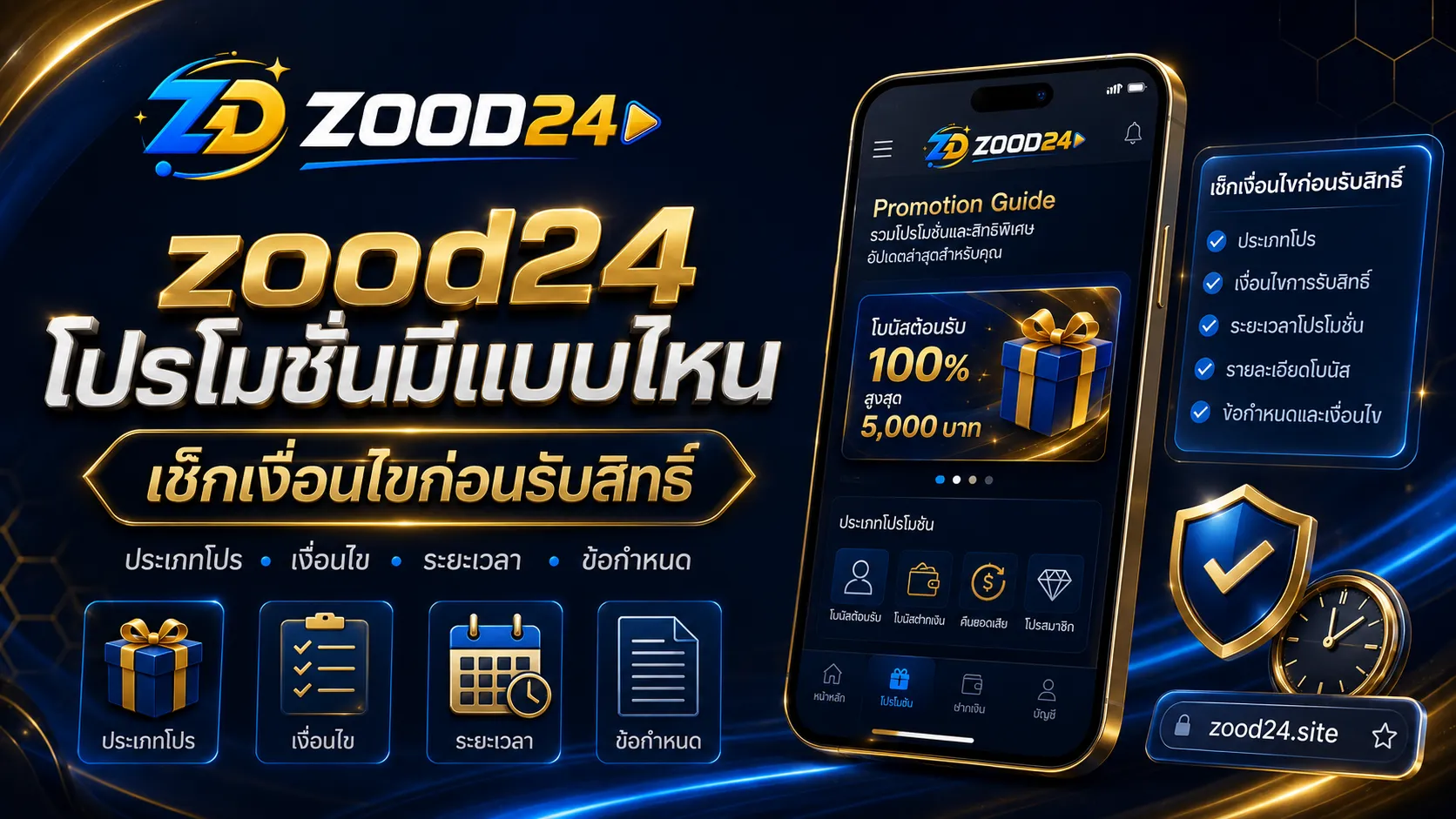 zood24 โปรโมชั่นมีแบบไหน คู่มือเช็กประเภทโปร เงื่อนไข สิทธิ์ ระยะเวลา และข้อควรอ่านก่อนรับสิทธิ์