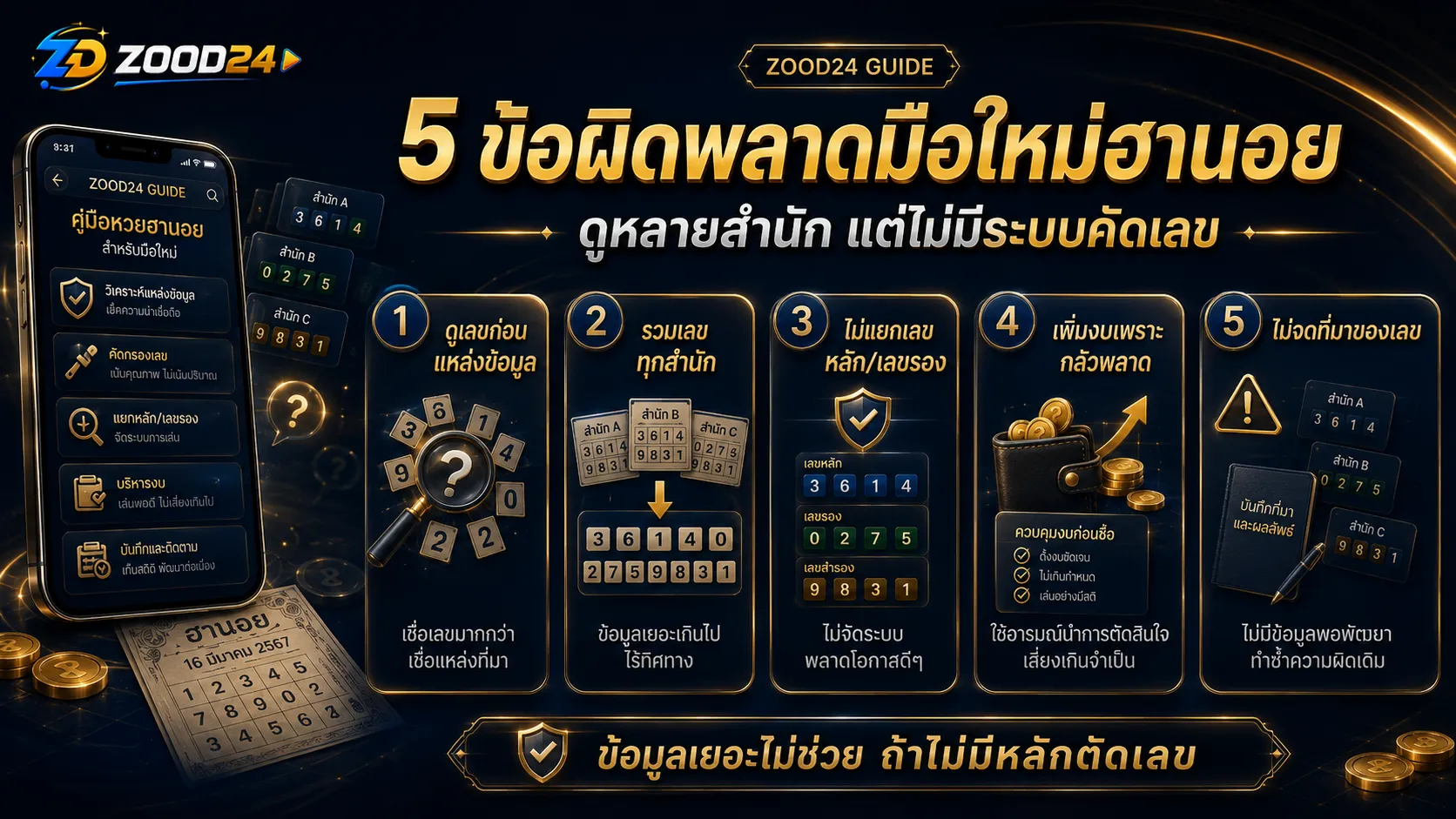 ข้อผิดพลาดมือใหม่หวยฮานอย ดูเลขก่อนแหล่งข้อมูล รวมเลขหลายสำนัก ไม่แยกเลขหลักเลขรอง และเพิ่มงบเพราะกลัวพลาด